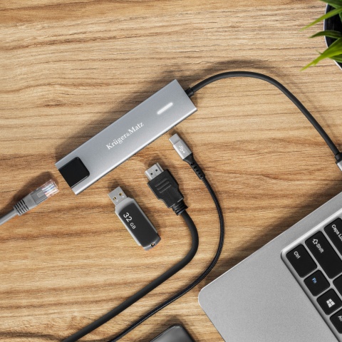 Adapter HUB USB-C typ C HDMI USB3.0 USB-C RJ45 PD MacBook M1 M2 rozdzielacz Adapter HUB USB-C typ C HDMI USB3.0 USB-C RJ45 PD MacBook M1 M2 rozdzielacz