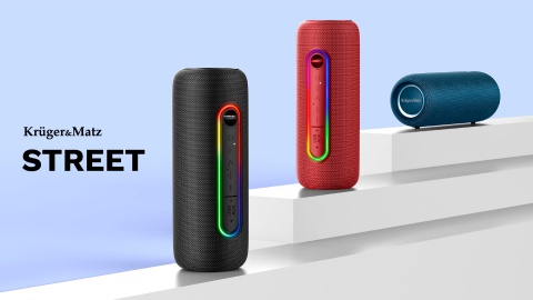 Głośnik Bluetooth 5.0 IPX5 USB AUX 20W RGB bezprzewodowy Kruger&Matz Street Głośnik Bluetooth 5.0 IPX5 USB AUX 20W RGB bezprzewodowy Kruger&Matz Street