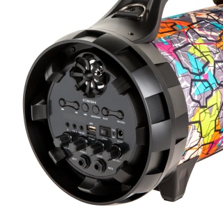 Głośnik karaoke BT mikrofon FM USB AUX Rebel