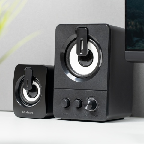Głośniki komputerowe 2.1 subwoofer zasilanie USB do PC laptopa Rebel Głośniki komputerowe 2.1 subwoofer zasilanie USB do PC laptopa Rebel