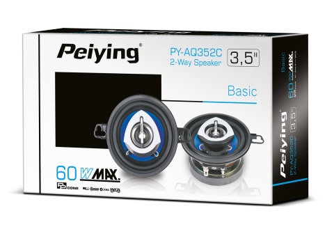 Głośniki samochodowe 60W Peiying PY-AQ352C Głośniki samochodowe 60W Peiying PY-AQ352C