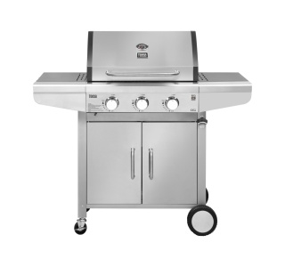 Grill gazowy ogrodowy 3 palniki 10,8 kW żeliwny ruszt Teesa BBQ 3001 Master