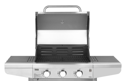 Grill gazowy ogrodowy 3 palniki 10,8 kW żeliwny ruszt Teesa BBQ 3001 Master