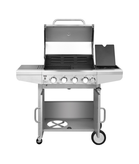 Grill gazowy ogrodowy 4+1 17,4 kW żeliwny ruszt Teesa BBQ 5001 Master