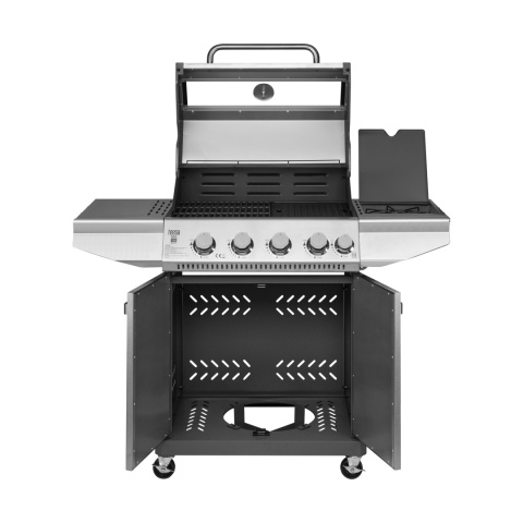 Grill gazowy ogrodowy Teesa BBQ MASTER 5 palników z szybą miejsce na butlę