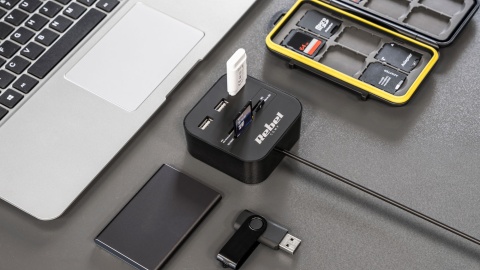 HUB USB 2.0 Rebel Rozgałęźnik Rozdzielacz Portów 480 Mb/s MicroSD HUB USB 2.0 Rebel Rozgałęźnik Rozdzielacz Portów 480 Mb/s MicroSD