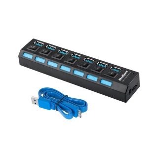 HUB USB 3.0 x 7 rozgałęźnik rozdzielacz Rebel 5 Gb/s