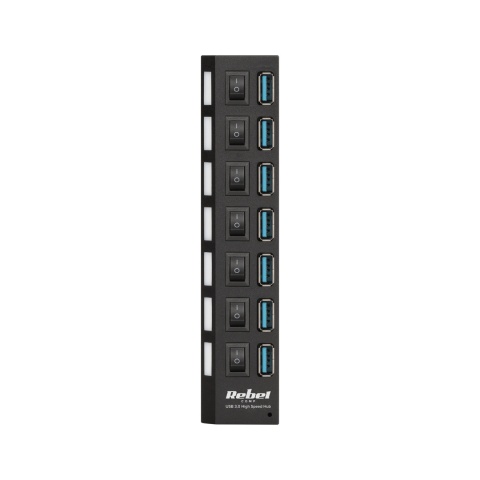 HUB USB 3.0 x 7 rozgałęźnik rozdzielacz Rebel 5 Gb/s HUB USB 3.0 x 7 rozgałęźnik rozdzielacz Rebel 5 Gb/s