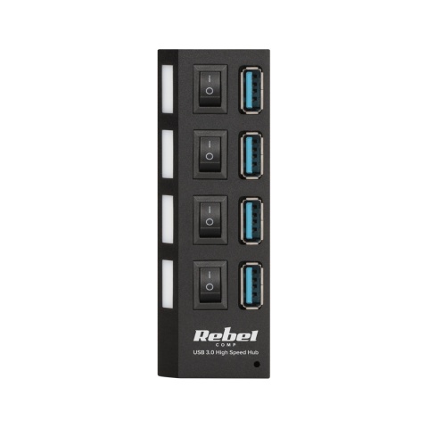 HUB USB 3.0 Rebel Rozgałęźnik Rozdzielacz Portów 5 Gb/s HUB USB 3.0 Rebel Rozgałęźnik Rozdzielacz Portów 5 Gb/s