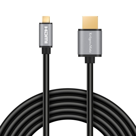 Kabel HDMI Kruger&Matz Basic - 2.0, 180 cm, 4K, 60 Hz, HDR Kabel HDMI Kruger&Matz Basic - 2.0, 180 cm, 4K, 60 Hz, HDR