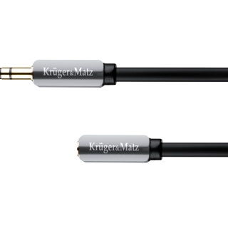 Kabel Jack 3,5mm wtyk-gniazdo 1m Kruger&Matz