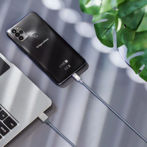 Kabel USB 3.0 - USB-C typ C 2m szybkie ładowanie QC 3.0 PD Rebel