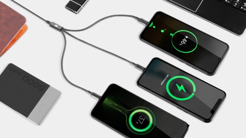 Kabel USB 3w1 - micro USB USB C Lighting 100 cm Kabel USB 3w1 - micro USB USB C Lighting 100 cm