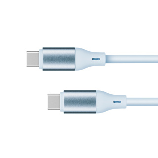 Kabel USB C - USB C 100 W 1 m silikonowy niebieski Kruger&Matz Basic