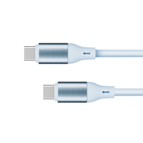 Kabel USB C - USB C 100 W 1 m silikonowy niebieski Kruger&Matz Basic Kabel USB C - USB C 100 W 1 m silikonowy niebieski Kruger&Matz Basic