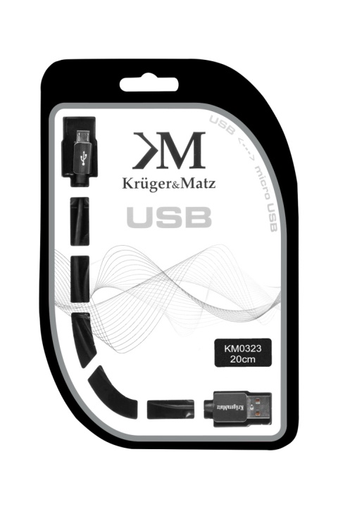 Kabel USB - Micro USB 0.2m Kruger&Matz Kabel USB - Micro USB 0.2m Kruger&Matz