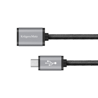 Kabel USB-micro USB gniazdo-wtyk 1m przedłużacz