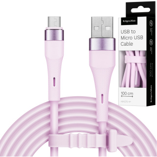 Kabel USB - microUSB 1m 12W silikonowy Kruger&Matz Basic