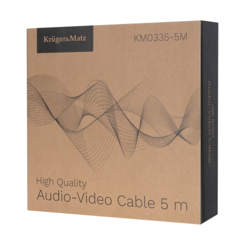 Kabel głośnikowy 5m wtyki BANAN 2 sztuki miedź CU Kruger&Matz Kabel głośnikowy 5m wtyki BANAN 2 sztuki miedź CU Kruger&Matz