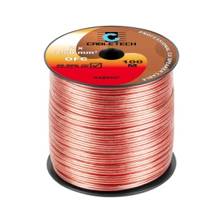 Kabel głośnikowy przewód do głośników 2x2,5mm miedziany OFC Cabletech