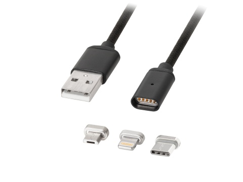 Kabel magnetyczny 3w1 micro USB, TYP-C, iPhone Kabel magnetyczny 3w1 micro USB, TYP-C, iPhone