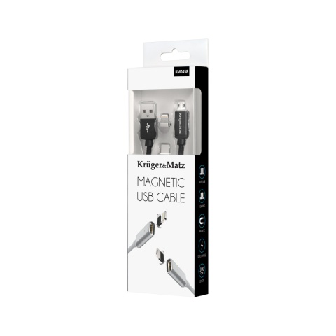 Kabel magnetyczny 3w1 micro USB, TYP-C, iPhone Kabel magnetyczny 3w1 micro USB, TYP-C, iPhone