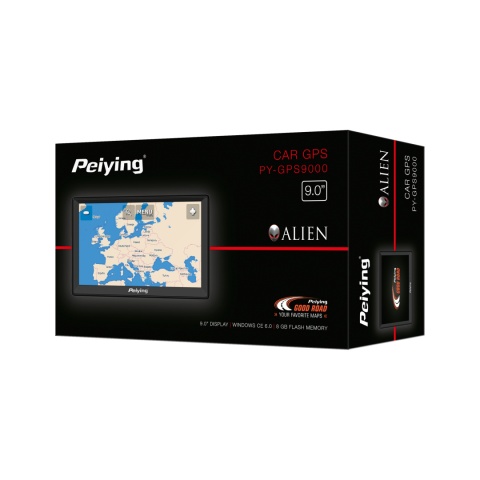 Nawigacja samochodowa GPS 9" Peiying Alien PY-GPS9000 + Mapa EU