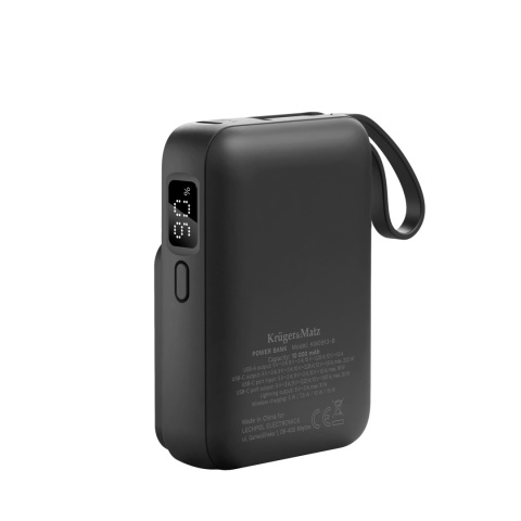 POWER BANK indukcyjny Kruger&Matz 10000 mAh Mag Safe z kablem czarny POWER BANK indukcyjny Kruger&Matz 10000 mAh Mag Safe z kablem czarny