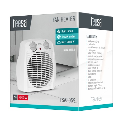 Termowentylator Teesa 800 1200 2000W 4 tryby