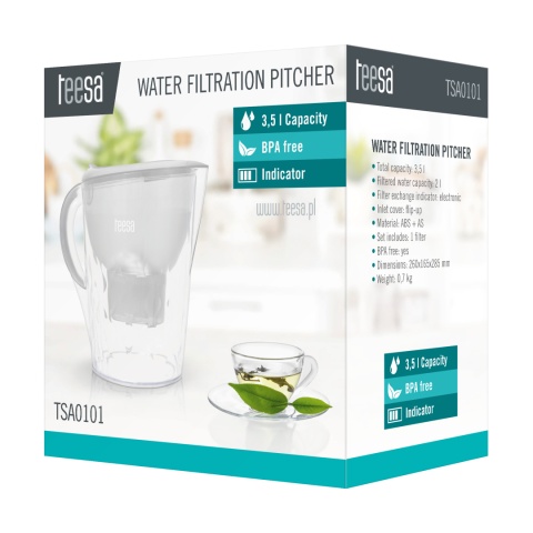 Dzbanek filtrujący Teesa 3.5L biały + 1 filtr