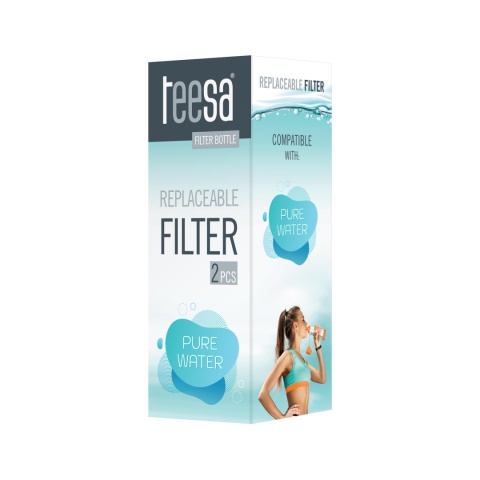 Filtry do butelek Teesa Pure Water 2 sztuki Filtry do butelek Teesa Pure Water 2 sztuki