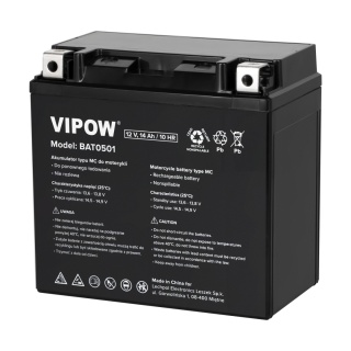 Akumulator Vipow typ MC do motocykli 12 V 14 Ah