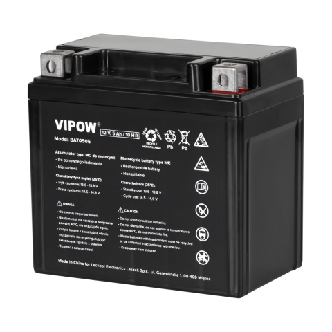 Akumulator Vipow typ MC do motocykli 12 V 4 Ah