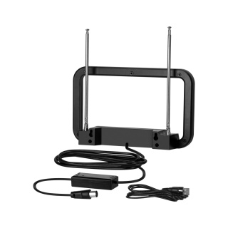 Antena pokojowa DVB-T2 TV DAB+ FM filtr LTE wewnętrzna aktywna Cabletech