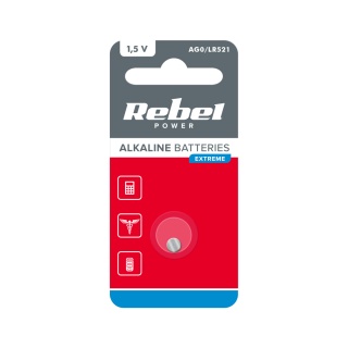 Bateria REBEL EXTREME AG0 1szt/blist. LR521