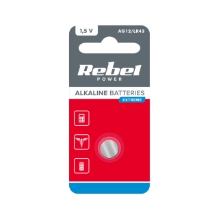 Bateria REBEL EXTREME AG12 1szt/blist. LR43