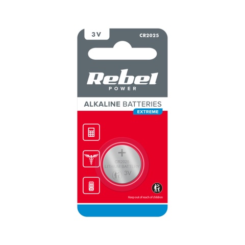 Bateria REBEL EXTREME CR2025 1szt/blist. Bateria REBEL EXTREME CR2025 1szt/blist.