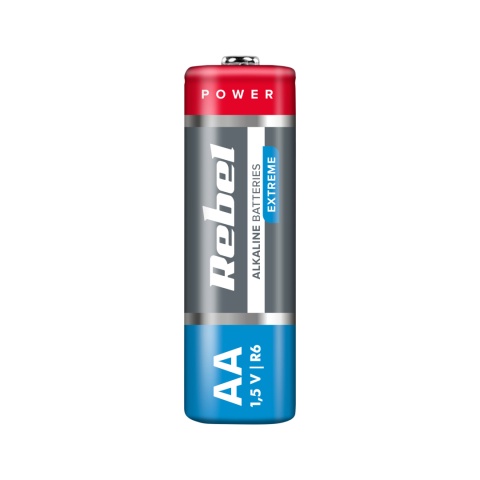 Baterie alkaliczne AA LR06 R6 LR6 4 sztuki 1,5V paluszki Rebel Extreme Baterie alkaliczne AA LR06 R6 LR6 4 sztuki 1,5V paluszki Rebel Extreme