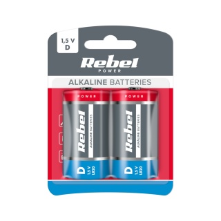 Baterie alkaliczne LR20 R20 D 1,5V 2 sztuki Rebel
