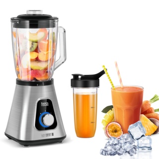 Blender kielichowy 1300W 1,5L szklany kielich + bidon KRUSZY LÓD Teesa