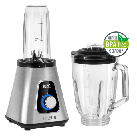 Blender kielichowy 1300W 1,5L szklany kielich + bidon KRUSZY LÓD Teesa