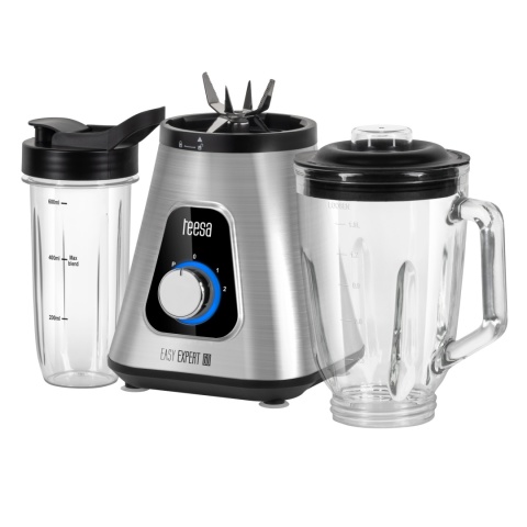 Blender kielichowy 1300W 1,5L szklany kielich + bidon KRUSZY LÓD Teesa