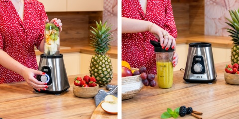 Blender kielichowy 1300W 1,5L szklany kielich + bidon KRUSZY LÓD Teesa