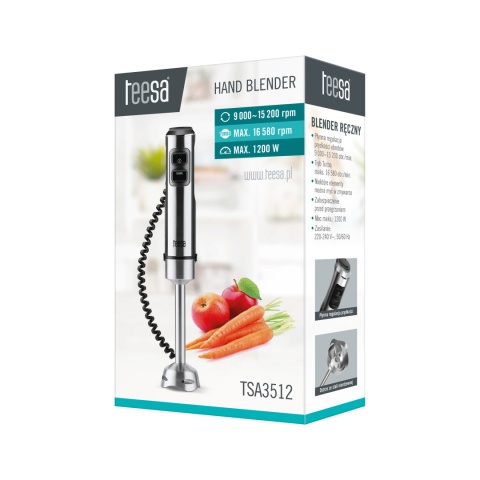 Blender kuchenny Teesa 1200W z regulacją TURBO sprężynka mocny