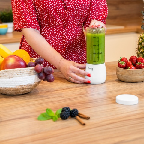 Blender przenośny bezprzewodowy turystyczny szklany kubek 450ml 100W Teesa