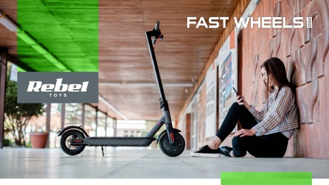 Hulajnoga elektryczna Rebel FAST WHEELS PRO 250W 8,5" 120 kg IP54 LED Hulajnoga elektryczna Rebel FAST WHEELS PRO 250W 8,5" 120 kg IP54 LED