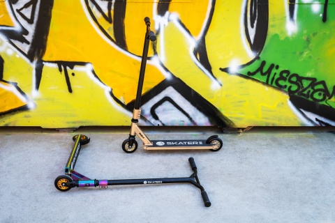 Hulajnoga wyczynowa 110mm Skater PRO złota