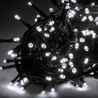 Lampki choinkowe 100 LED 10m IP44 wew/zew świąteczne zimny biały Rebel