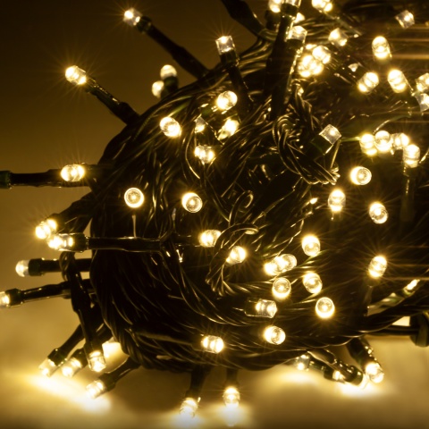 Lampki choinkowe LED zewnętrzne ciepły biały IP44