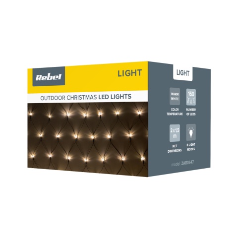 Lampki choinkowe LED zewnętrzne sieć kurtyna IP44 Lampki choinkowe LED zewnętrzne sieć kurtyna IP44